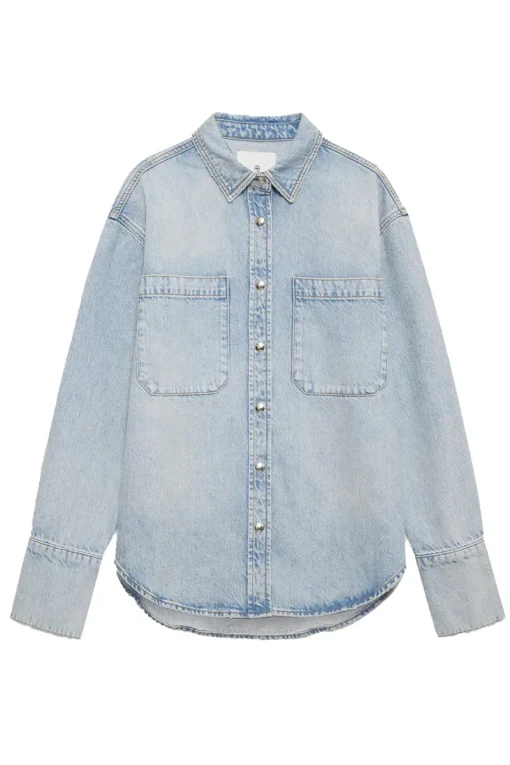 Anine Bing Designer|Blouses^Dames blouse lange mouw blauw