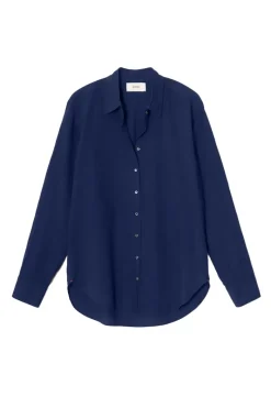 Xirena Designer|Blouses^Dames blouse lange mouw blauw