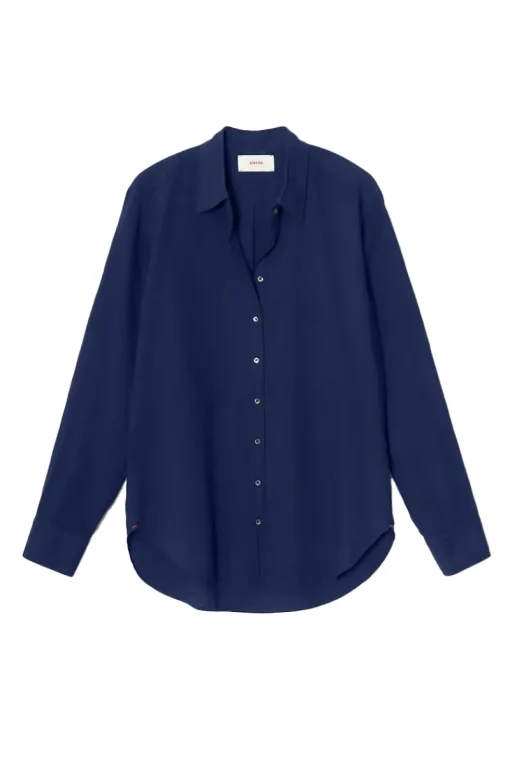 Xirena Designer|Blouses^Dames blouse lange mouw blauw