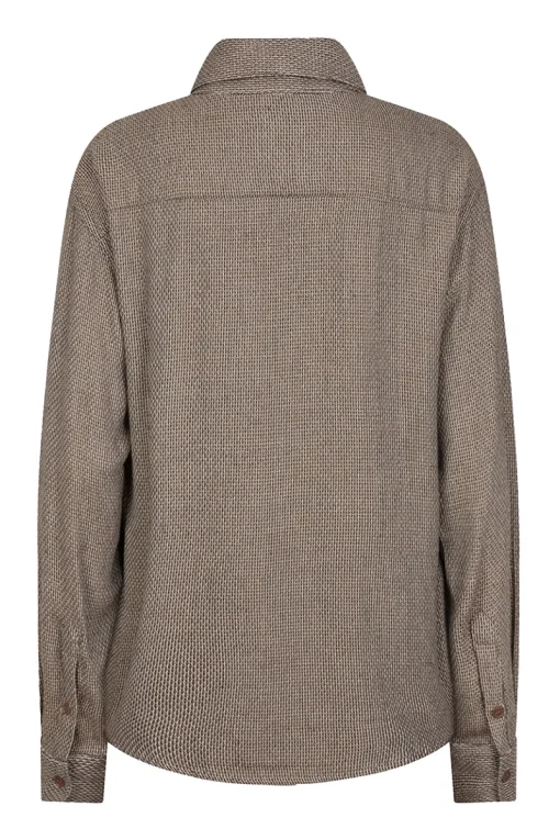 Ibana Designer|Blouses^Dames blouse lange mouw bruin