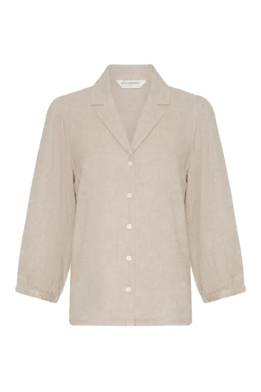 Msch Jeans & Casuals|Blouses^Dames blouse lange mouw ecru