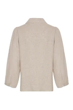 Msch Jeans & Casuals|Blouses^Dames blouse lange mouw ecru