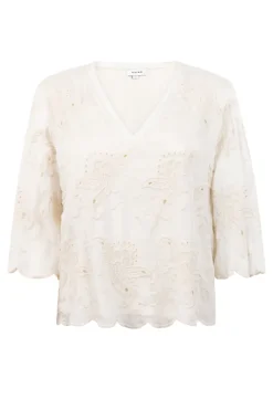Aaiko Jeans & Casuals|Blouses^Dames blouse lange mouw ecru