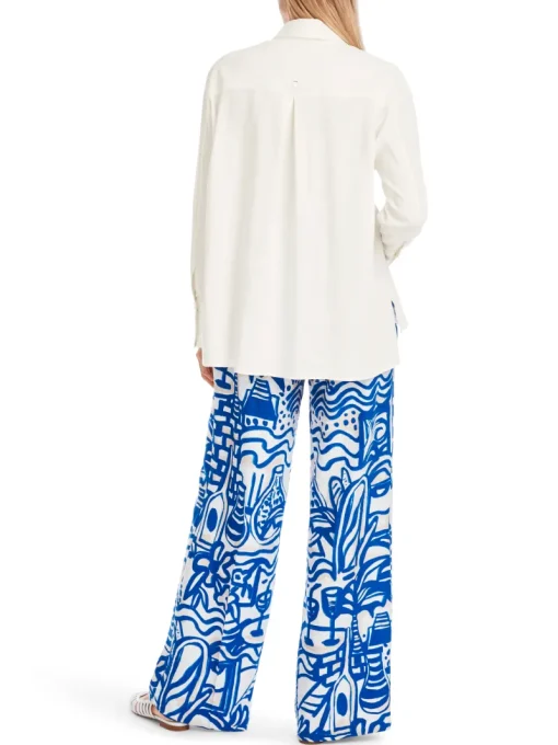 Marc Cain Modern Classics|Blouses^Dames blouse lange mouw ecru