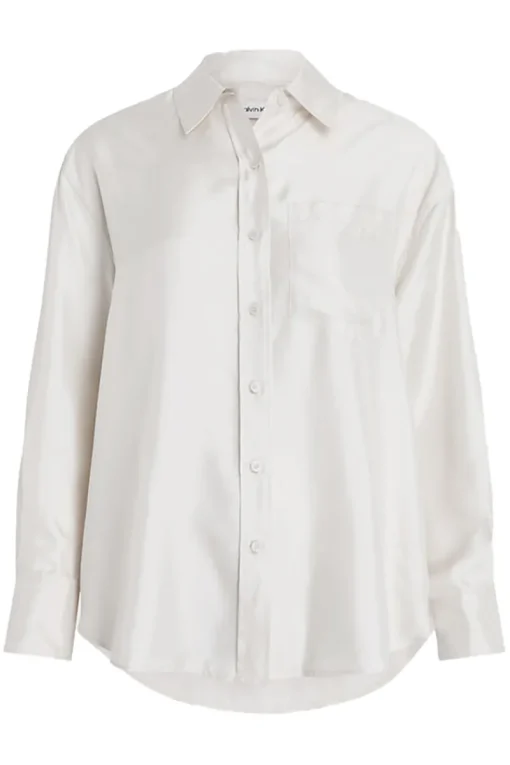 Calvin Klein Outlet^Dames blouse lange mouw ecru