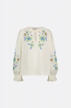 Fabienne Chapot Outlet^Dames blouse lange mouw ecru
