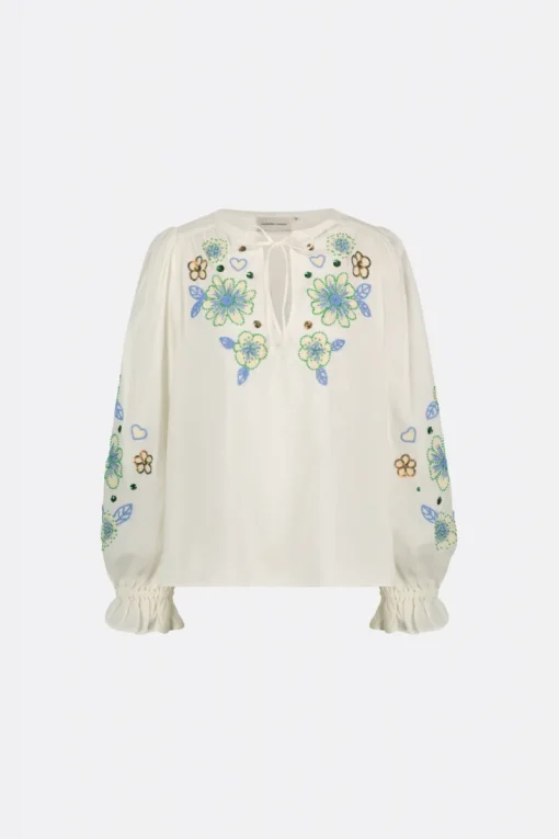 Fabienne Chapot Outlet^Dames blouse lange mouw ecru