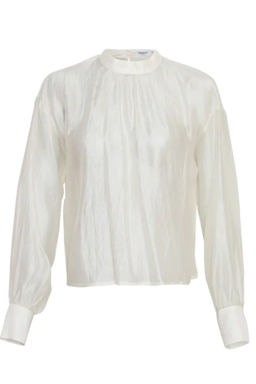 Msch Outlet^Dames blouse lange mouw ecru