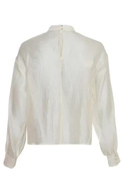 Msch Outlet^Dames blouse lange mouw ecru