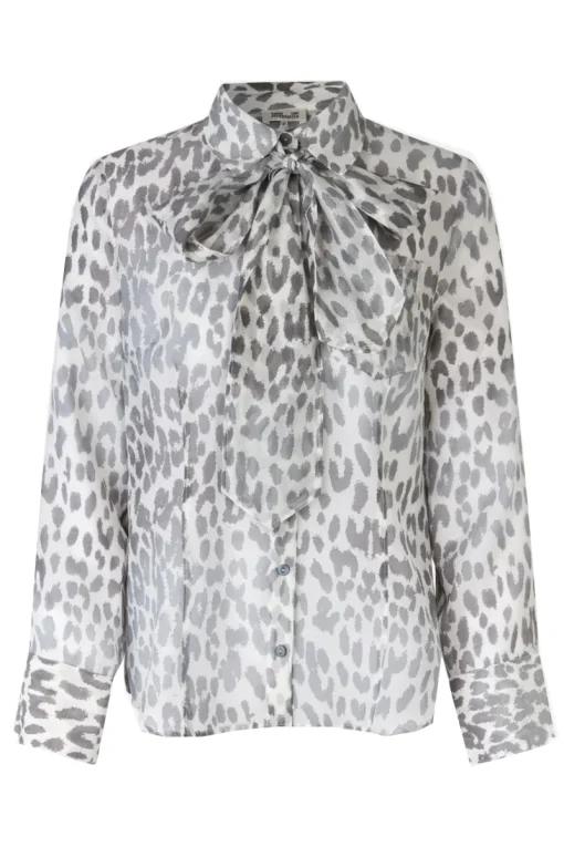 Baum und Pferdgarten Jeans & Casuals|Blouses^Dames blouse lange mouw grijs