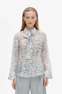 Baum und Pferdgarten Jeans & Casuals|Blouses^Dames blouse lange mouw grijs
