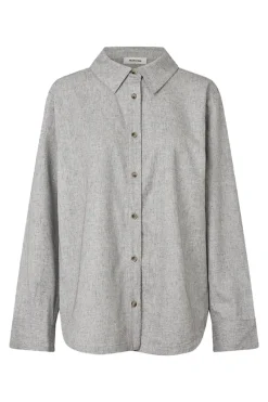 Modström Jeans & Casuals|Blouses^Dames blouse lange mouw grijs