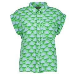 Geisha Jeans & Casuals|Blouses^Dames blouse lange mouw groen