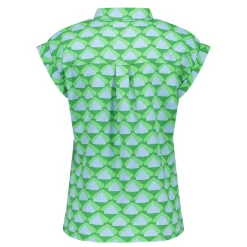 Geisha Jeans & Casuals|Blouses^Dames blouse lange mouw groen