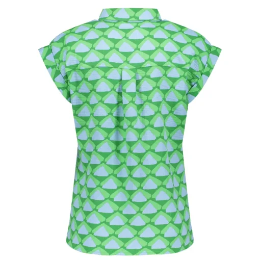 Geisha Jeans & Casuals|Blouses^Dames blouse lange mouw groen
