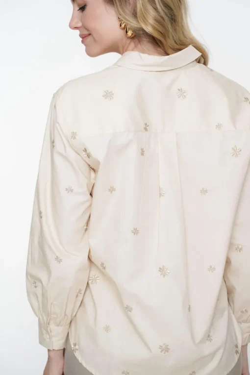 Geisha Jeans & Casuals|Blouses^Dames blouse lange mouw grijs