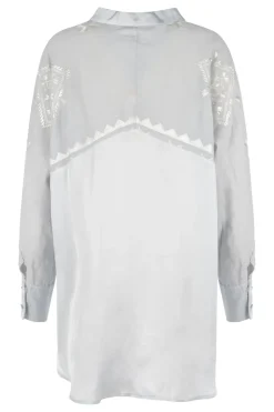 Greek Archaic Kori Jeans & Casuals|Blouses^Dames blouse lange mouw grijs
