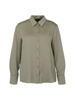 Marc Cain Modern Classics|Blouses^Dames blouse lange mouw groen