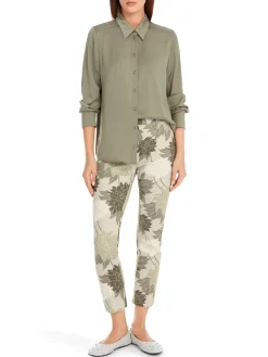 Marc Cain Modern Classics|Blouses^Dames blouse lange mouw groen