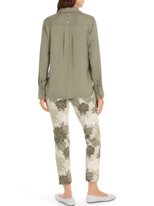 Marc Cain Modern Classics|Blouses^Dames blouse lange mouw groen
