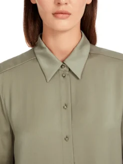 Marc Cain Modern Classics|Blouses^Dames blouse lange mouw groen