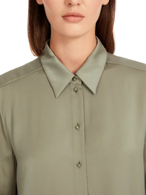 Marc Cain Modern Classics|Blouses^Dames blouse lange mouw groen