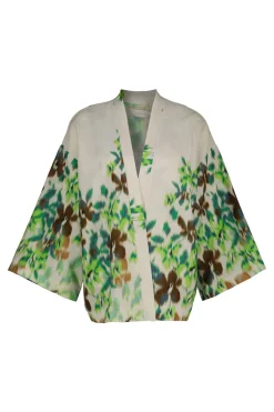 Amélie & Amélie Blouses^Dames blouse lange mouw groen