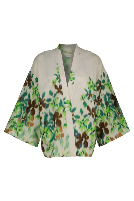 Amélie & Amélie Blouses^Dames blouse lange mouw groen