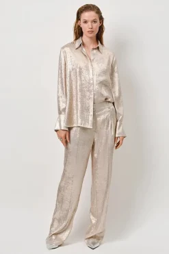 Dante 6 Designer|Blouses^Dames blouse lange mouw goud