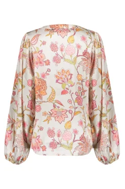 Geisha Jeans & Casuals|Blouses^Dames blouse lange mouw rose