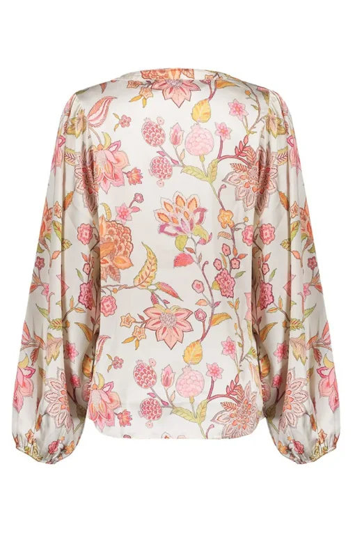 Geisha Jeans & Casuals|Blouses^Dames blouse lange mouw rose