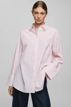 Msch Jeans & Casuals|Blouses^Dames blouse lange mouw rood