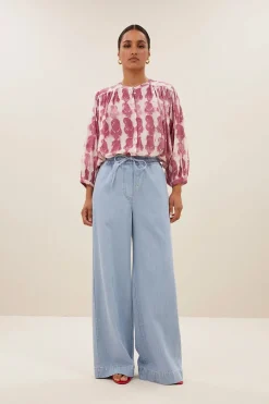 By Bar Jeans & Casuals|Blouses^Dames blouse lange mouw rose