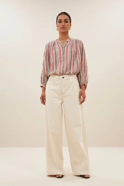 By Bar Jeans & Casuals|Blouses^Dames blouse lange mouw rose