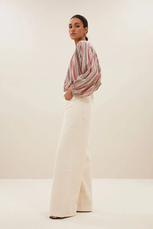 By Bar Jeans & Casuals|Blouses^Dames blouse lange mouw rose