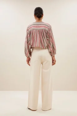 By Bar Jeans & Casuals|Blouses^Dames blouse lange mouw rose