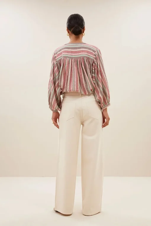 By Bar Jeans & Casuals|Blouses^Dames blouse lange mouw rose