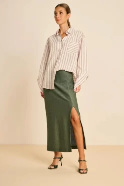 45739 Festive|Blouses^Dames blouse lange mouw rose