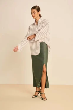 45739 Festive|Blouses^Dames blouse lange mouw rose