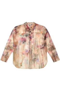 Munthe Designer|Blouses^Dames blouse lange mouw rose