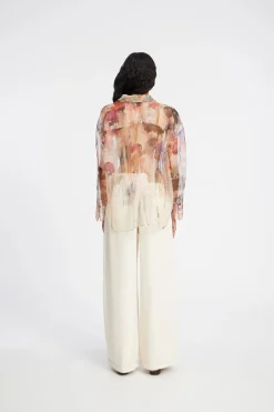 Munthe Designer|Blouses^Dames blouse lange mouw rose