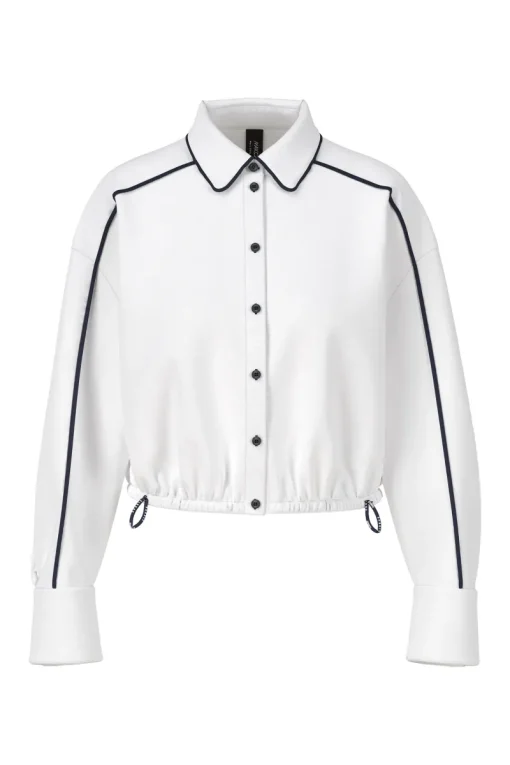 Marc Cain Modern Classics|Blouses^Dames blouse lange mouw wit