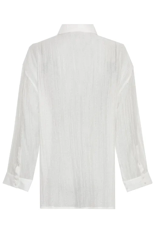 Msch Jeans & Casuals|Blouses^Dames blouse lange mouw wit