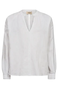 Mos Mosh Jeans & Casuals|Blouses^Dames blouse lange mouw wit
