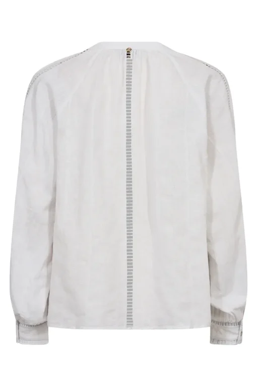 Mos Mosh Jeans & Casuals|Blouses^Dames blouse lange mouw wit