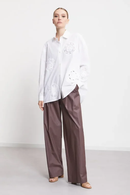 Otto d&qout;Ame Modern Classics|Blouses^Dames blouse lange mouw wit