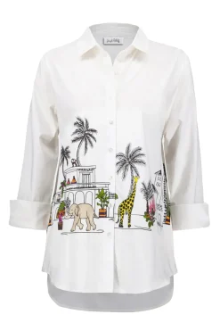 Joseph Ribkoff Festive|Blouses^Dames blouse lange mouw wit