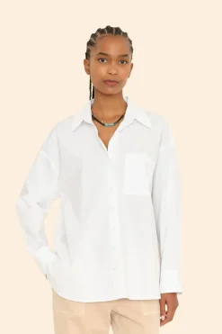 Xirena Designer|Blouses^Dames blouse lange mouw wit