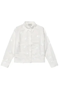 Munthe Designer|Blouses^Dames blouse lange mouw wit