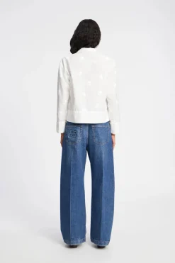 Munthe Designer|Blouses^Dames blouse lange mouw wit